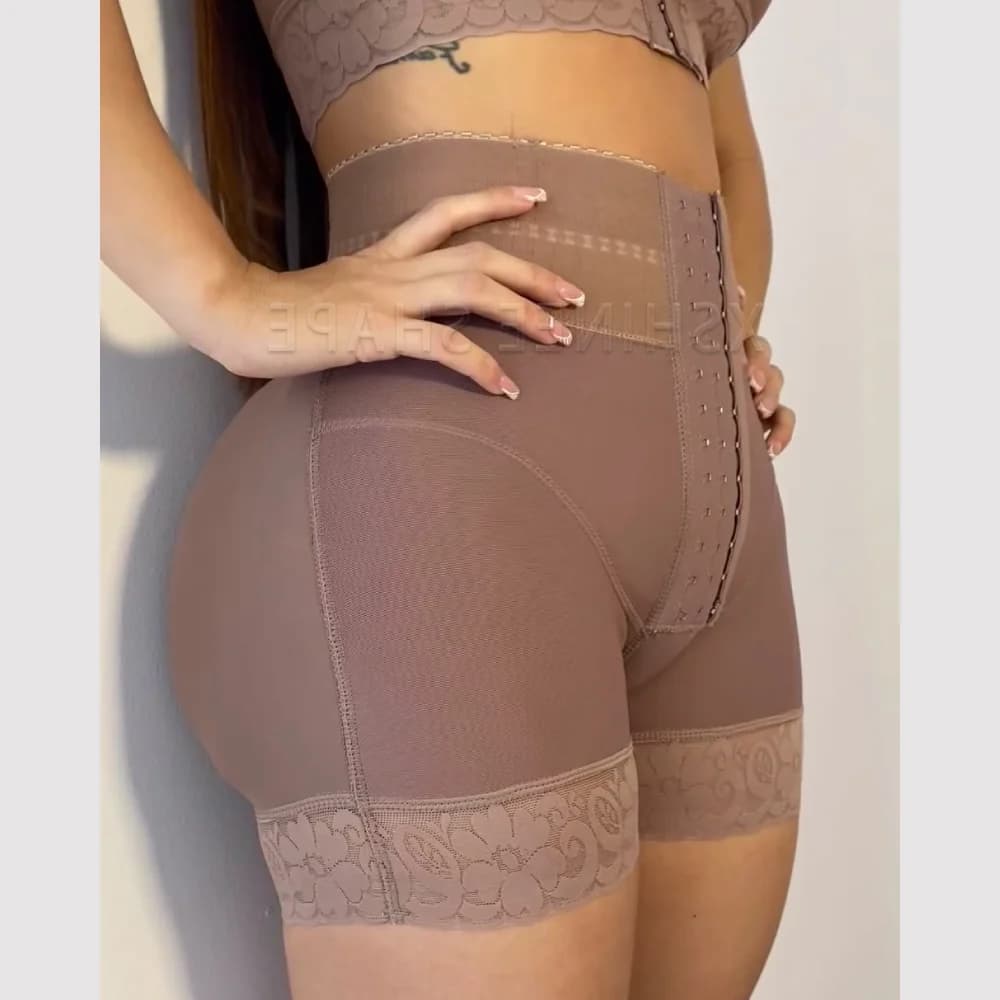 Fajas Colombianas Butt Lifter Pantaloncini a compressione per donna Push Up Mutandine per culo BBL Clessidra Shapewear con ganci Guaine