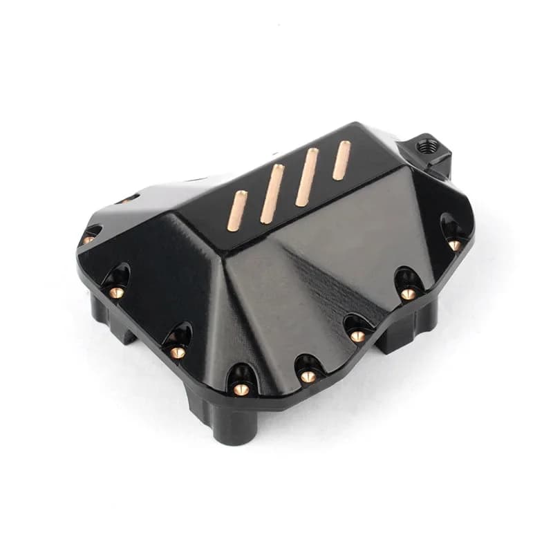 Contrappeso per assale a porta di trasmissione con copertura differenziale in ottone con rivestimento nero per ricambi di aggiornamento per auto RC Croboll 1/7 MK07