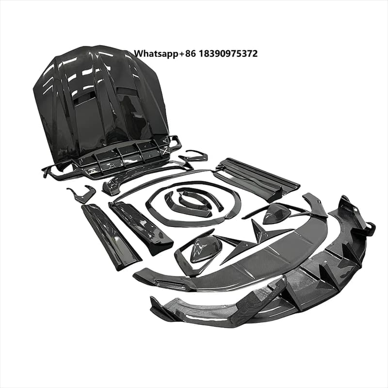 TC Style Carbon Fiber Car Rear Front Bumper Lip Diffuser Side Skirts Engine Hood Cover Body Kit for URUS