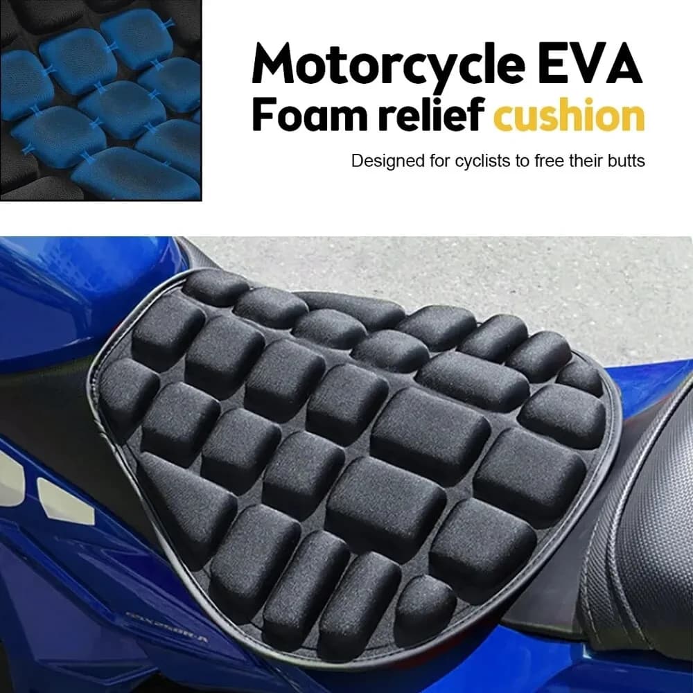 Coprisedile per Moto in Schiuma EVA Nera, Morbido e Confortevole, Universale per Motociclette e Bici Elettriche