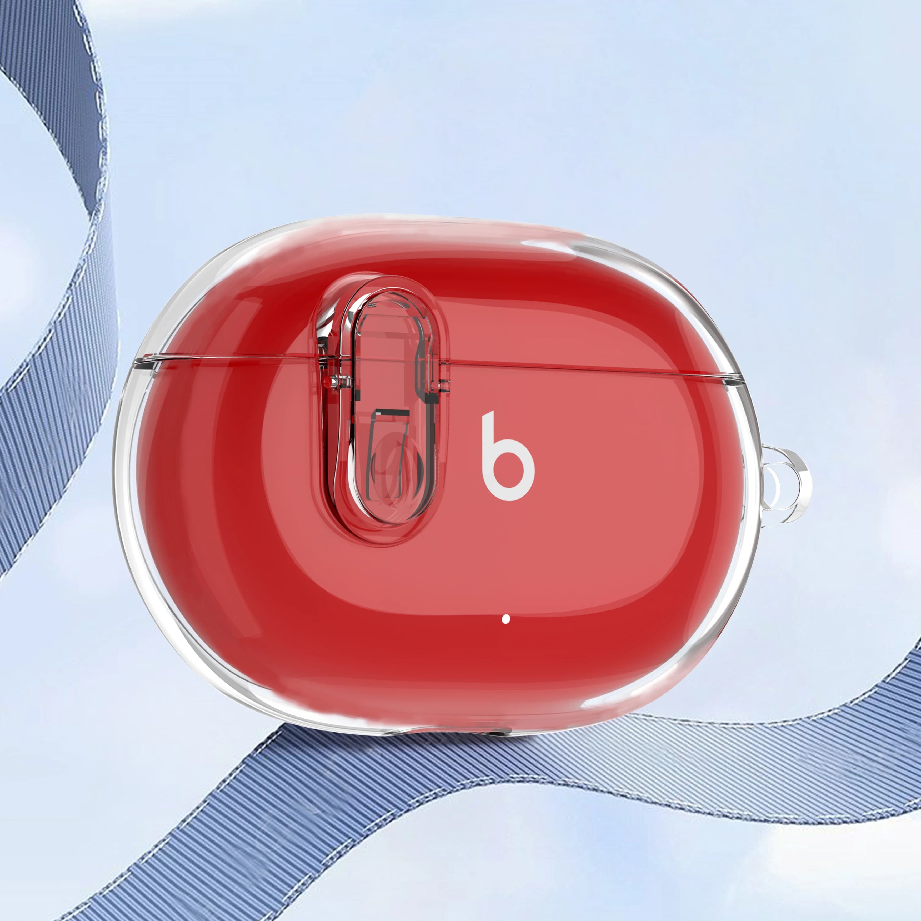 Transparent case for Beats Studio Buds 2021 Shell earphone case for Beats Studio Buds Plus Keychain case