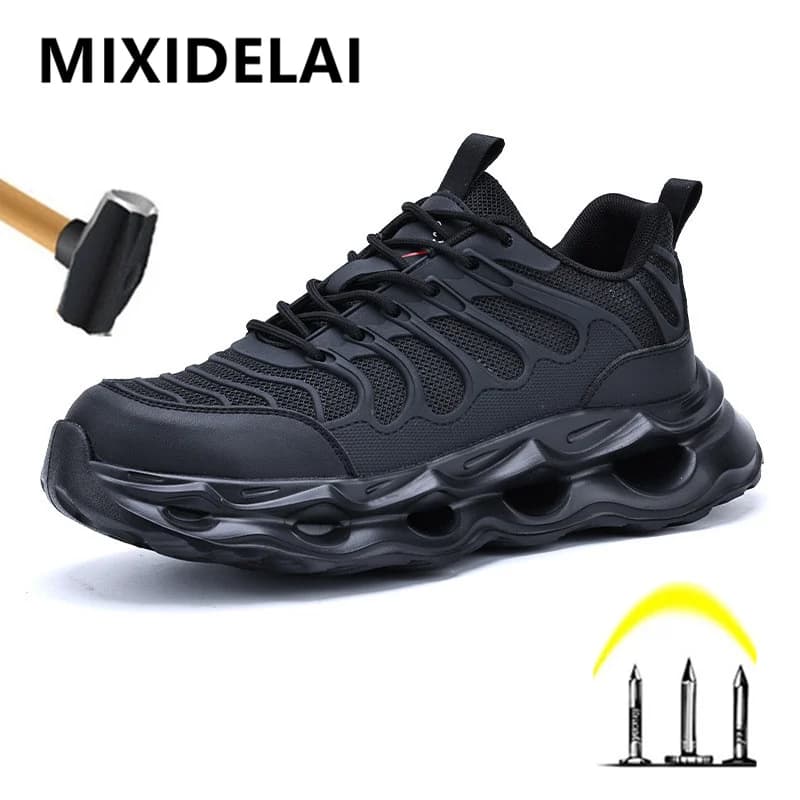 Scarpe da ginnastica alla moda Scarpe antinfortunistiche da uomo Scarpe protettive leggere e confortevoli Scarpe da ginnastica da lavoro Scarpe con punta in acciaio di sicurezza antiforatura