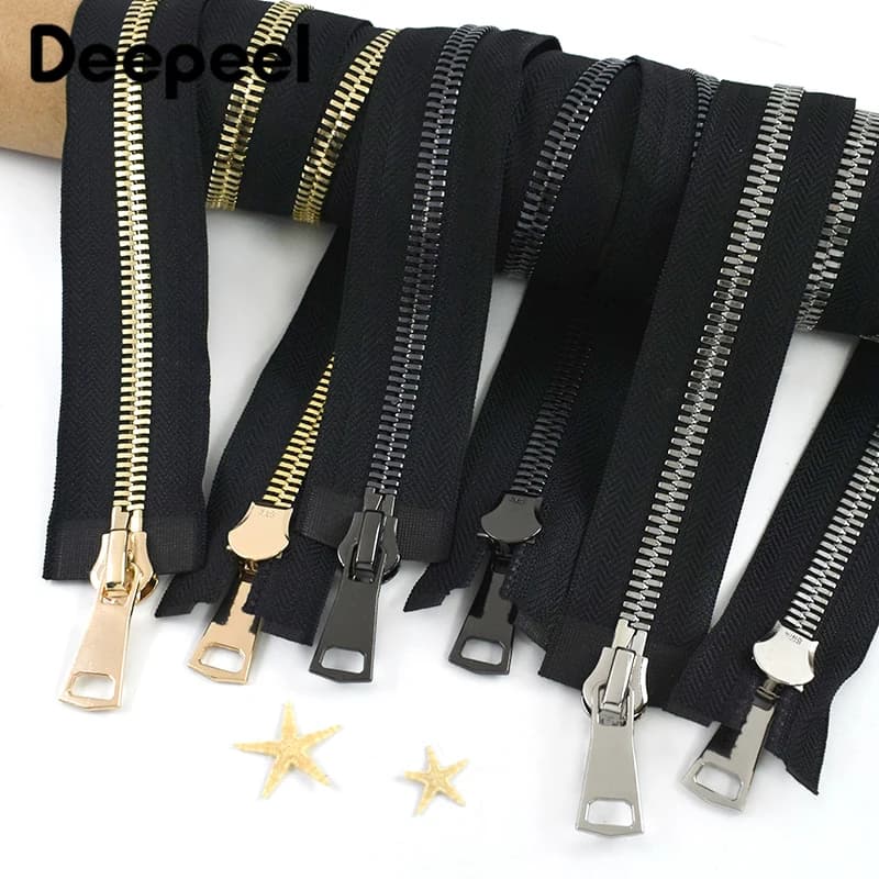 1Pc 8 # Cerniere Metalliche a Doppio Cursore 70-100cm, Cerniere Apribili per Zaini, Valigie, Giacche, Kit di Riparazione, Accessori per Cucito