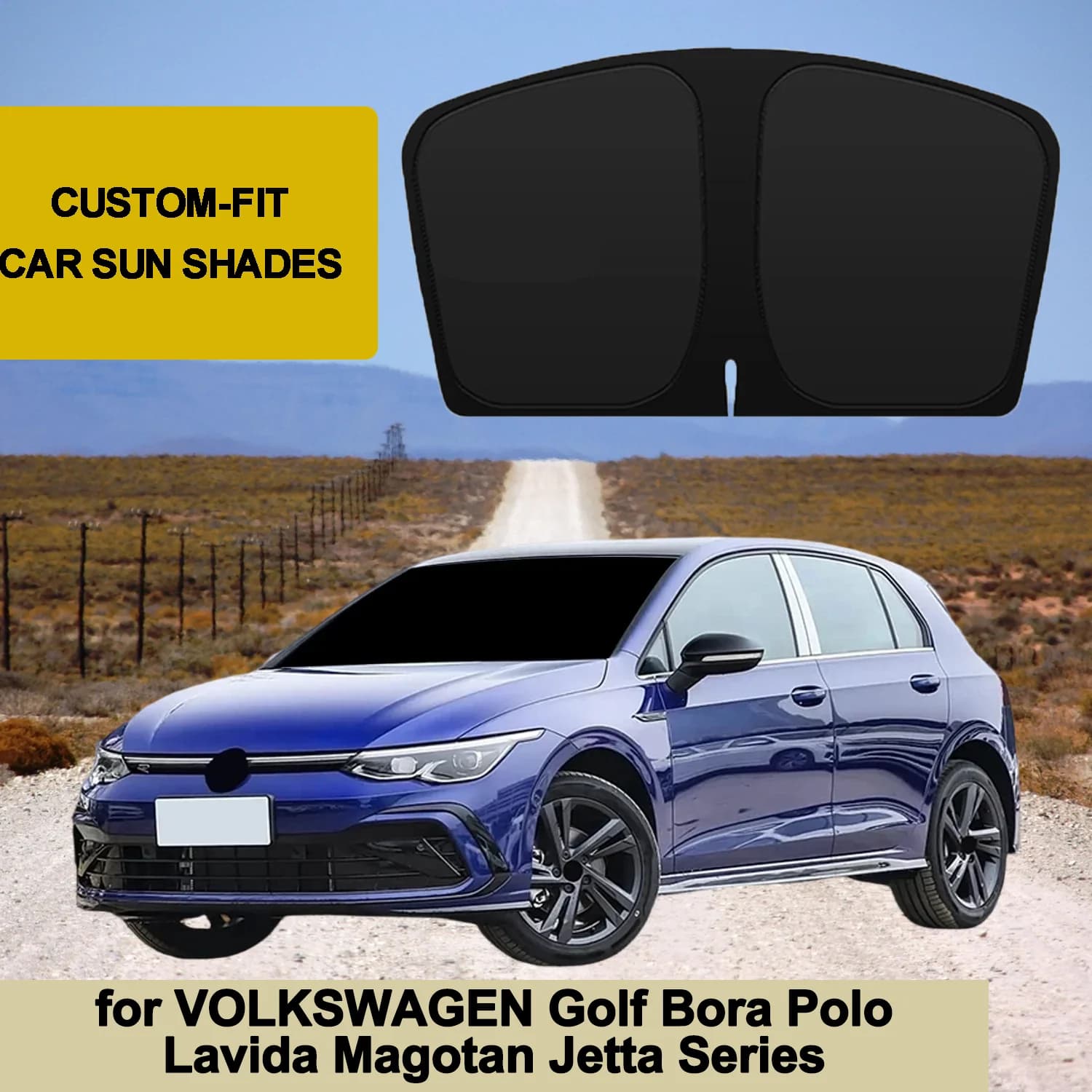 Parasole per Parabrezza Anteriore per VOLKSWAGEN GOLF Bora POLO Lavida Magotan Jetta 2011-2025, Copertura per Finestrini, Protezione Solare