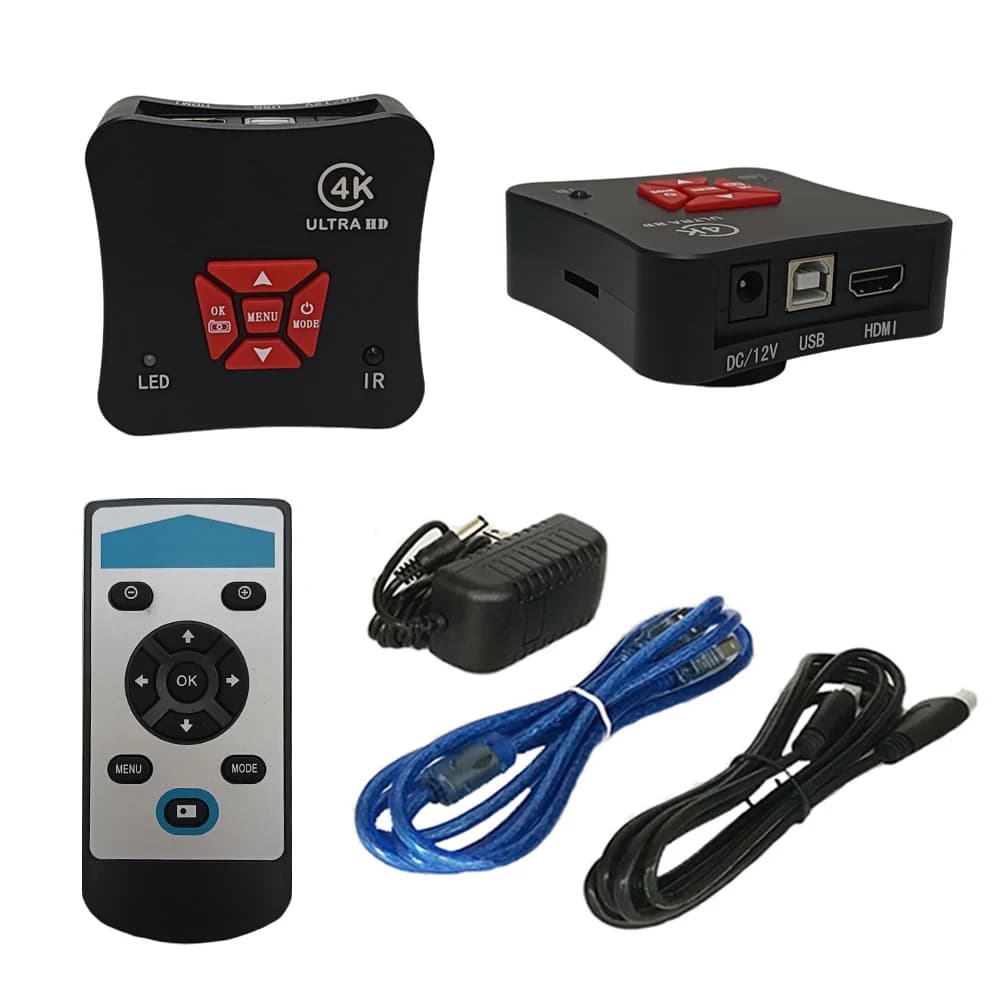 Fotocamera per microscopio con telecomando USB HDMI video digitale 4K completa per riparazione PCB trinoculare per saldatura industriale