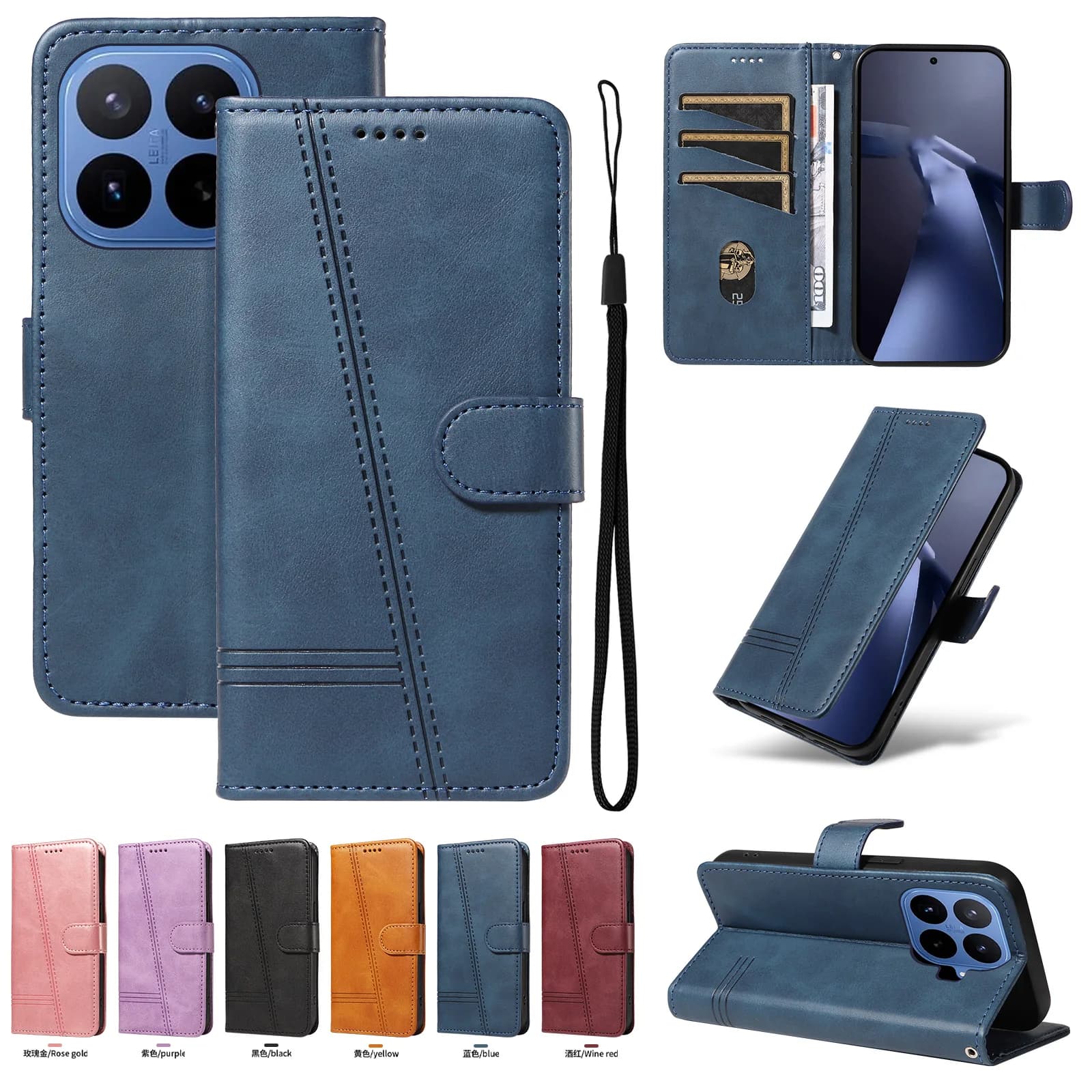 Leather Wallet Phone Case For Xiaomi 17T 17 15T 15 14T 14 13T 13 12T 12 11T Pro 17 Ultra 17 Pro Max Flip Card Slot Holder Cover