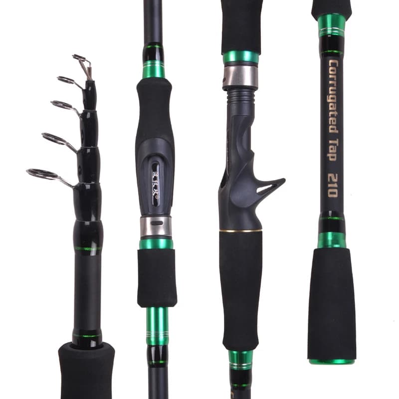Fibra di carbonio 1.8-2.7M peso ultraleggero Spinning/Casting canna da pesca telescopica Casting Rod Tackle