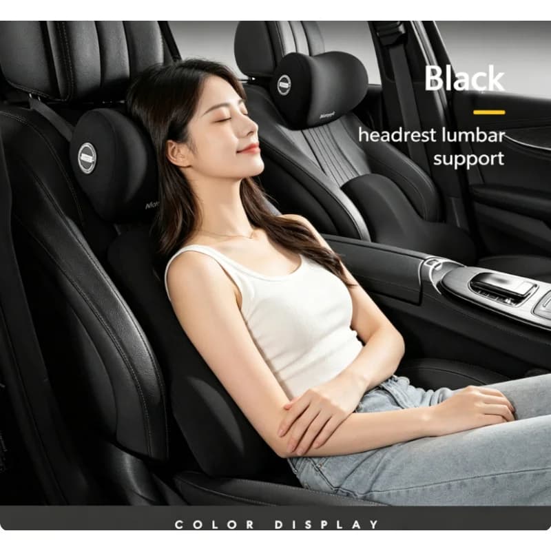 Cuscino per il Collo in Memory Foam per Auto, Supporto Ergonomico per la Testa, Cuscino Lombare a Lento Ritorno, Accessori per Interni Auto