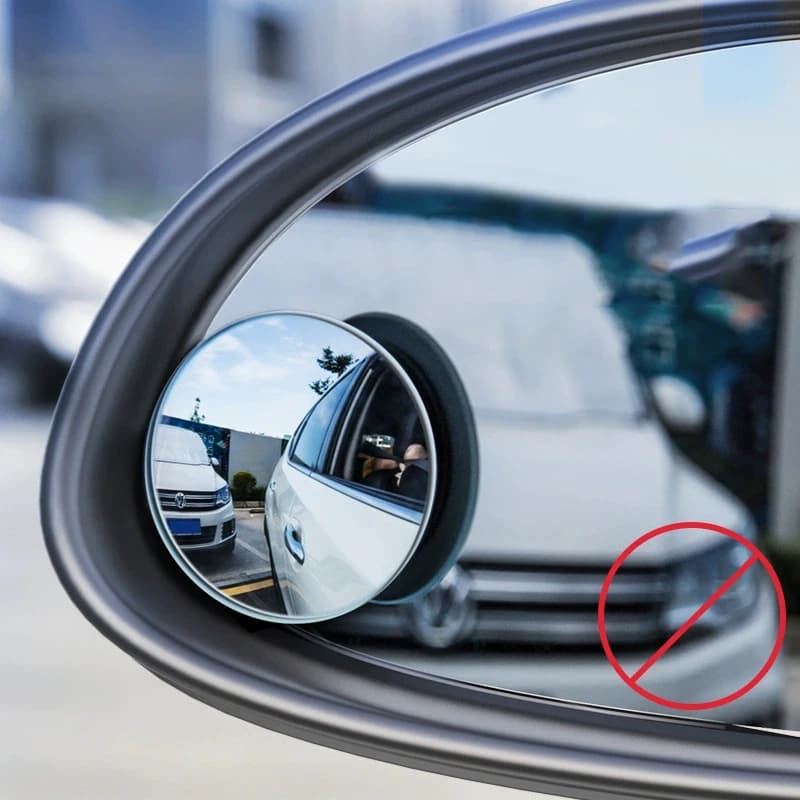 Reverse Auxiliary Convex Rear Mirror for Small Adjustable Round Car Rearview Mirror for Car Blind Spot 360 Degree Large-angle Mirror