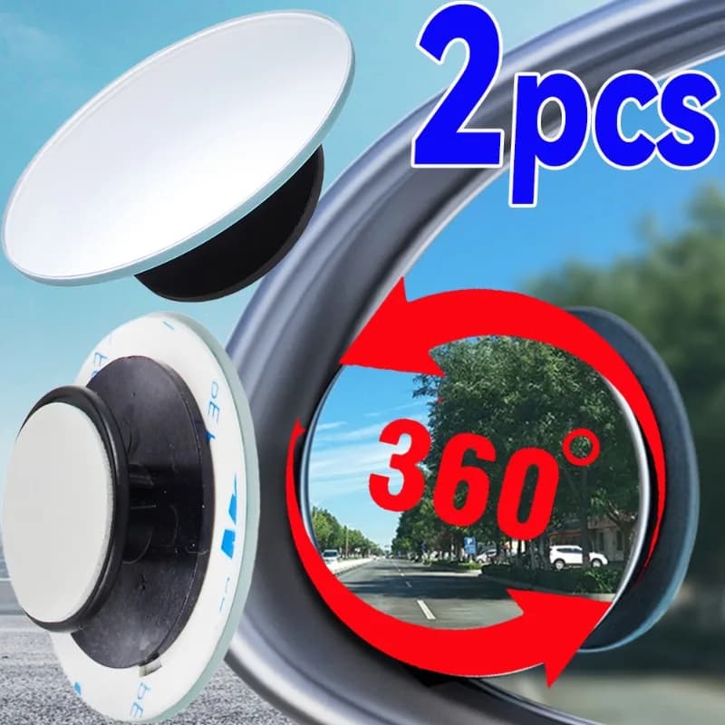 Specchietto retrovisore per punto cieco per auto da 360 gradi Specchio rotondo piccolo regolabile grandangolare Specchietto retrovisore convesso ausiliario inverso per auto