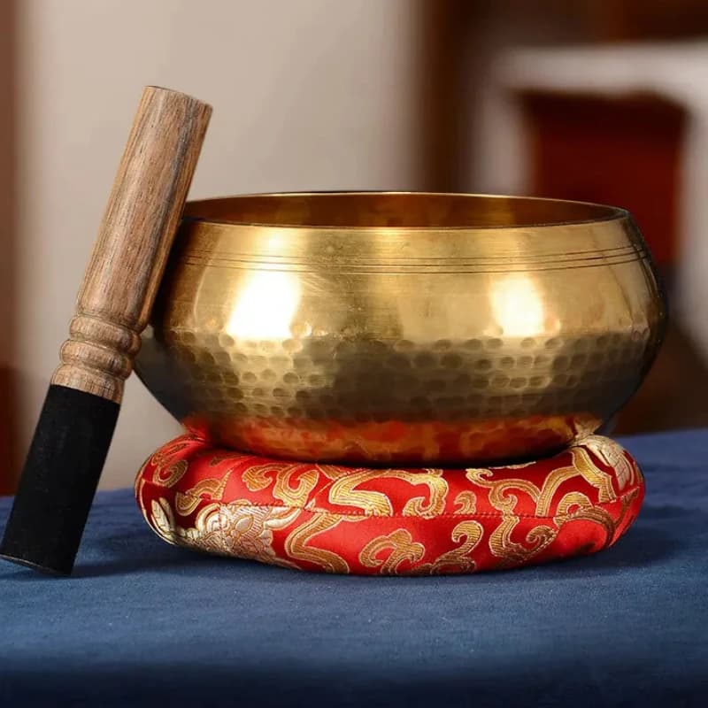 Handmade Nepal Singing Bowl Brass Yoga Meditation Instrument Sound Healing Spiritual Bowl Handcrafted Therapeutic Decor