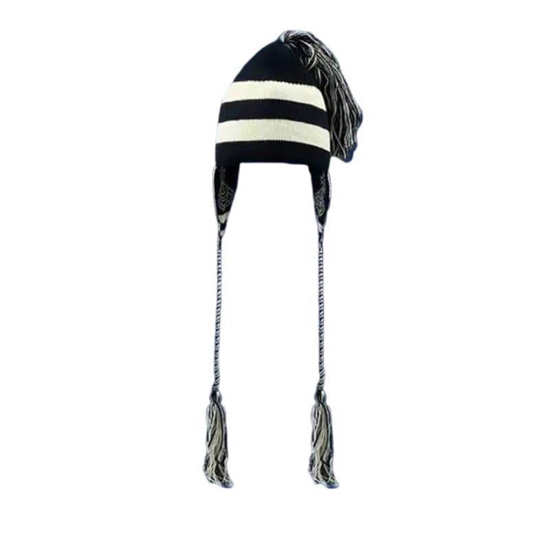 New Punk Style Jacquard Beanie Caps Anime Figure stesso Design Y2K lavorato a maglia caldo Hip Hop Unisex elastico cappello in maglia accessorio