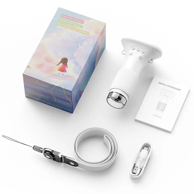 Microscopio ottico portatile per bambini Lente d'ingrandimento Mini microscopio portatile per scienze sperimentali per studenti