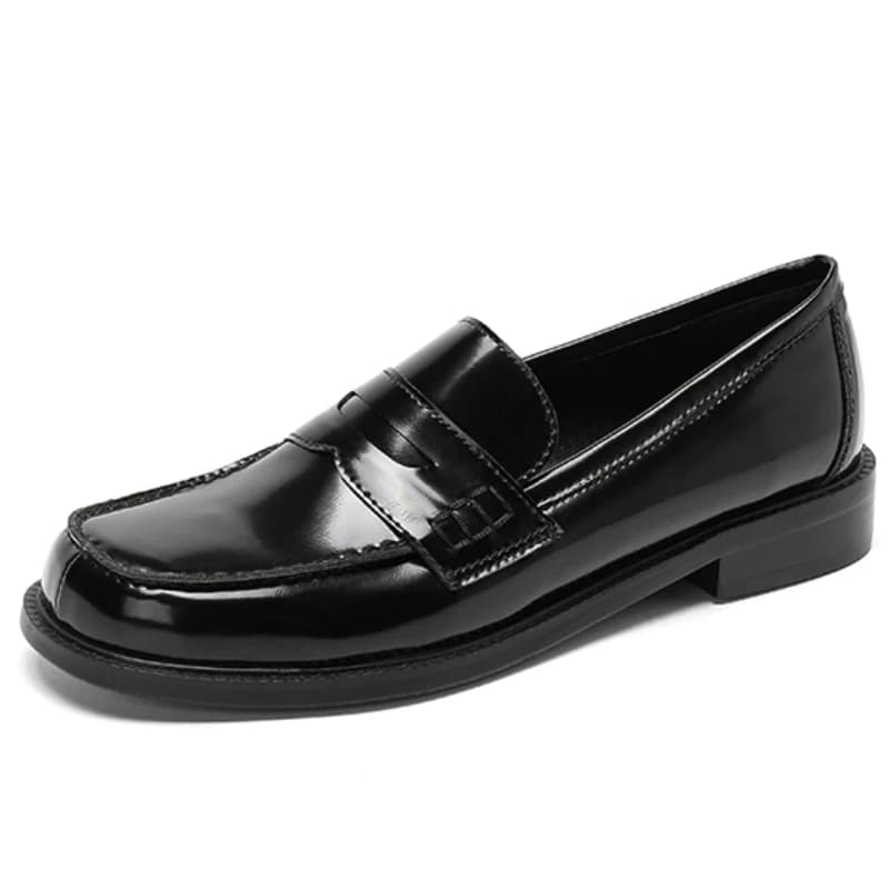 Mocassini da Donna con Punta Quadrata Primavera 2026, Scarpe Basse in Vera Pelle, Eleganti e Comode, Taglie Grandi