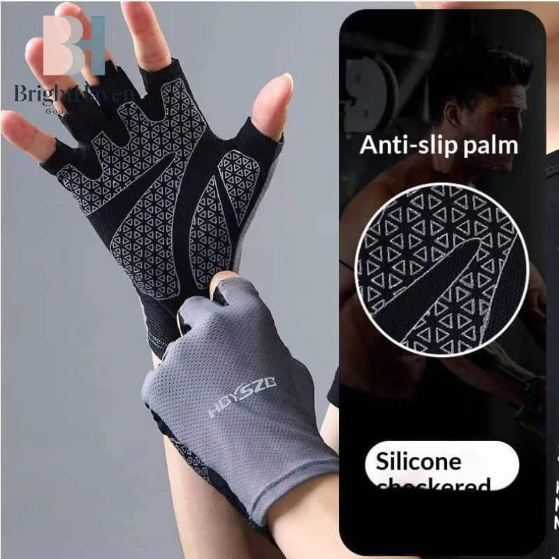 Half Finger Cycling Gloves Men Women Anti Slip Shock Breathable Summer Bicycle Fingerless Sports Gym Training Bike B.H