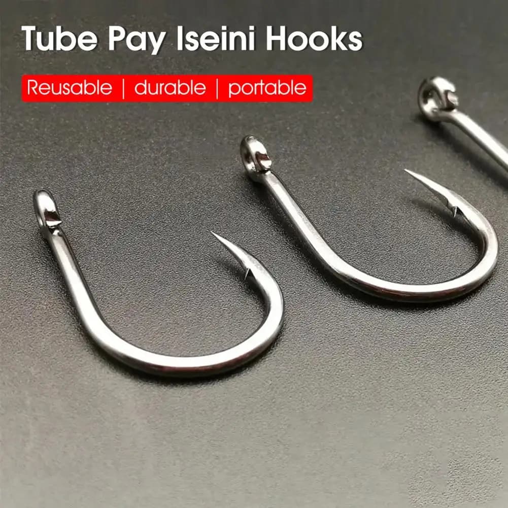 50 Pz/Box 6cm Love High Strength Fishing Super Sharpen Fishing Equipment Single Circle Hook Jigging Fishing Accessories