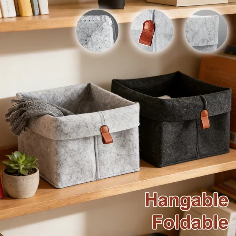Living room Felt storage baskets Household bathroom Laundry bucket for various items for office Storage box for toys