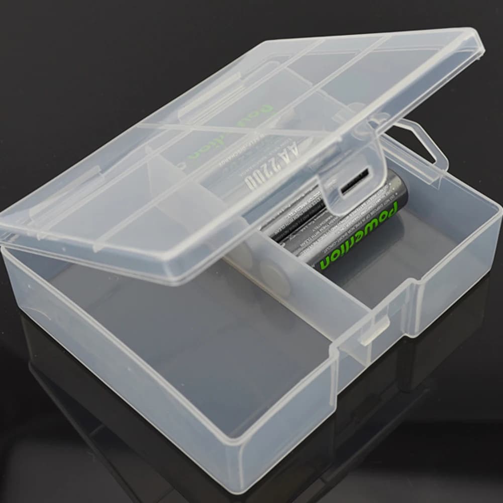 Contenitore portatile per la conservazione della batteria, contenitore portatile, organizer in plastica trasparente, accessori pratici per batterie AA da 24 X