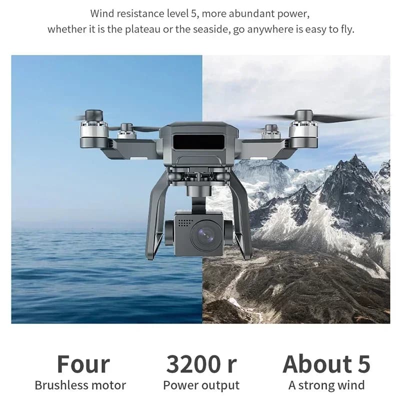 SJRC F7S/F7 Pro Drone 4K HD Camera Droni 5G GPS EIS Stabilizzazione elettronica Gimbal Elicottero Ripetitore 3KM Immagine Dron Giocattolo