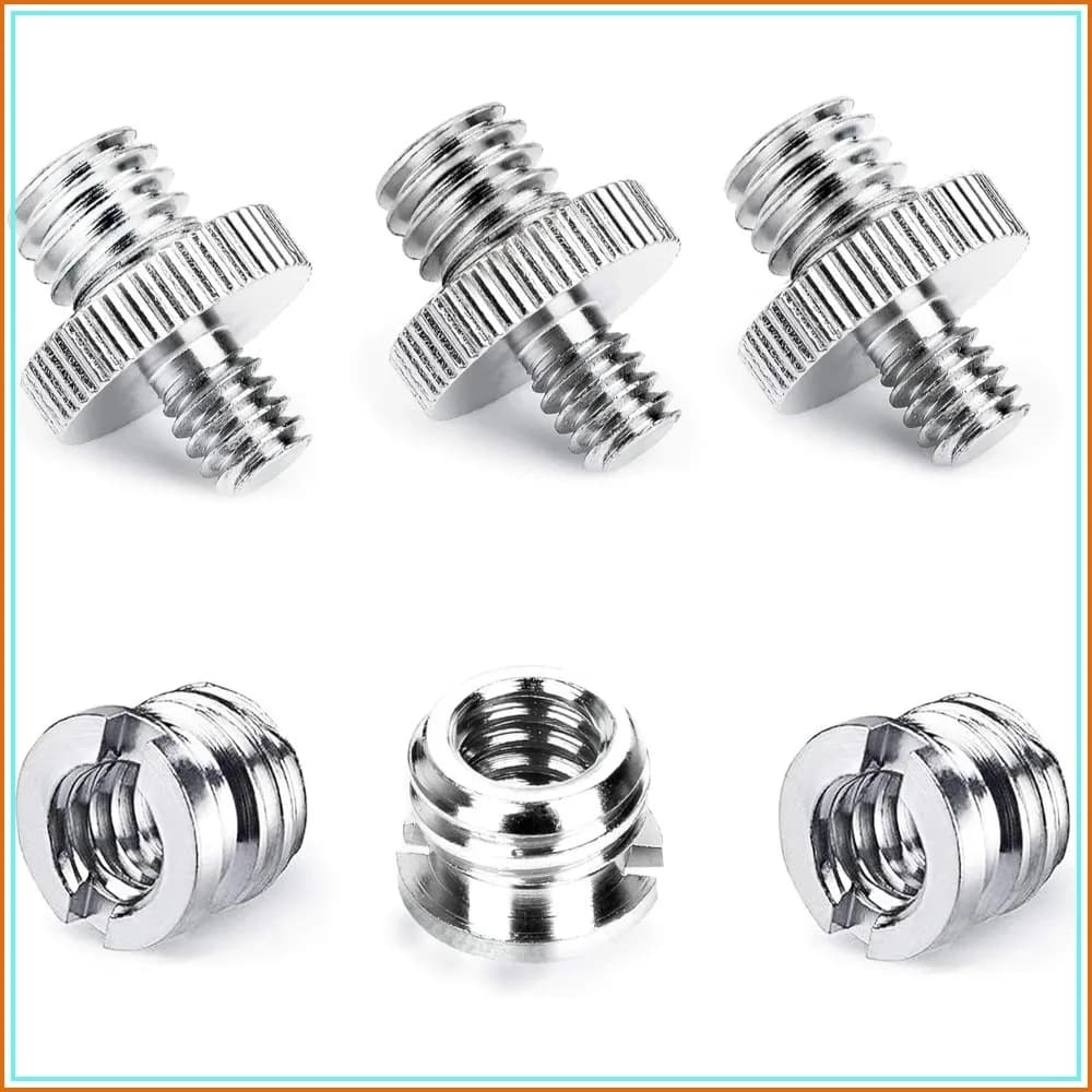 1/4 to 3/8 Tripod Adapter Set - Camera Screw Mounts, 6 Pieces