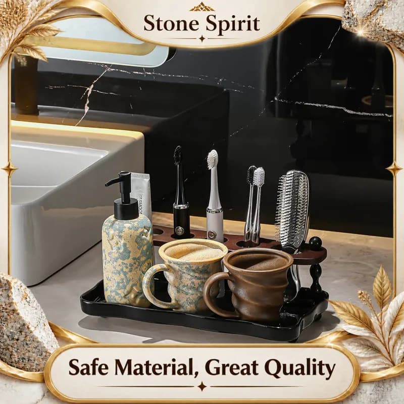 Bathroom Supplies, Vintage Ceramic Cups, Toothbrush Holder, Soap Dispenser, Aromatherapy Bottle, Soap Box, Cotton Swab Box