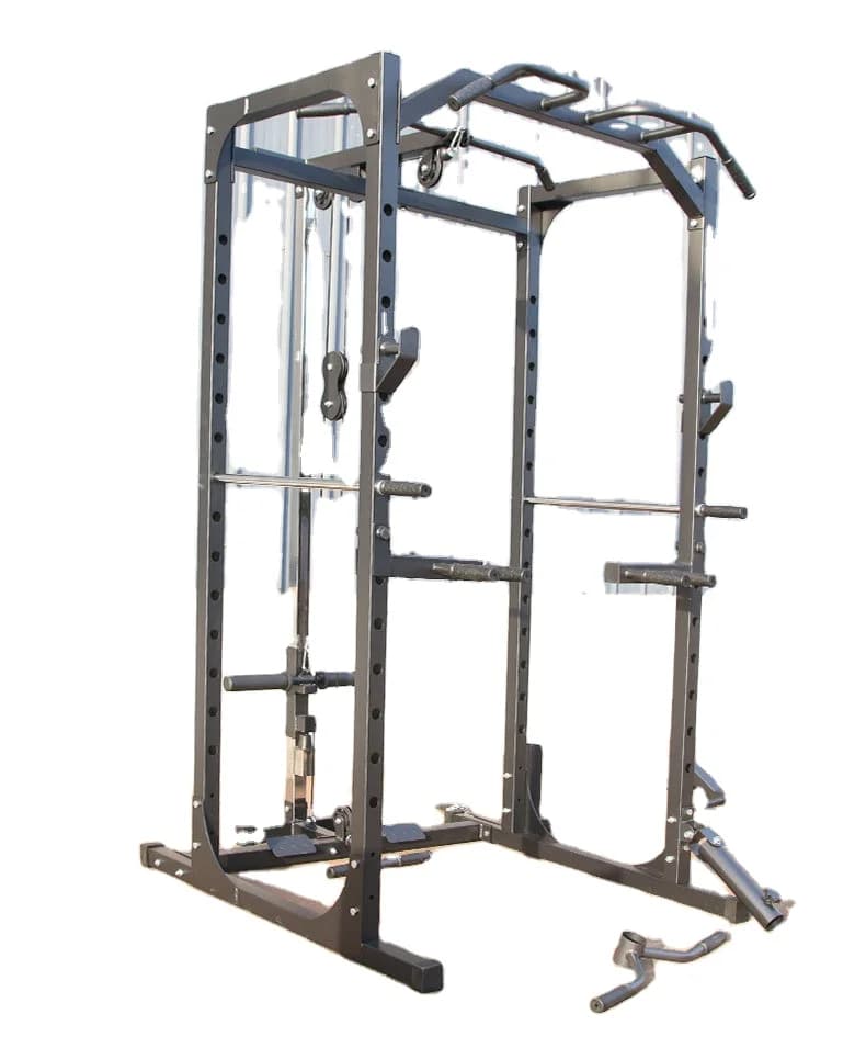 Cheap Factory Price Multifunctional Squat Rack & Smith Machine Pull-up Parallel Bars Steel Tube Black 50kg Capacity DXXY L051