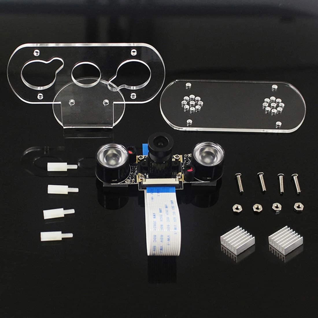 Modulo Fotocamera A01E-5MP per Raspberry Pi 4B/3B+/3B/2B con Visione Notturna a Infrarossi 1080P e Custodia di Supporto