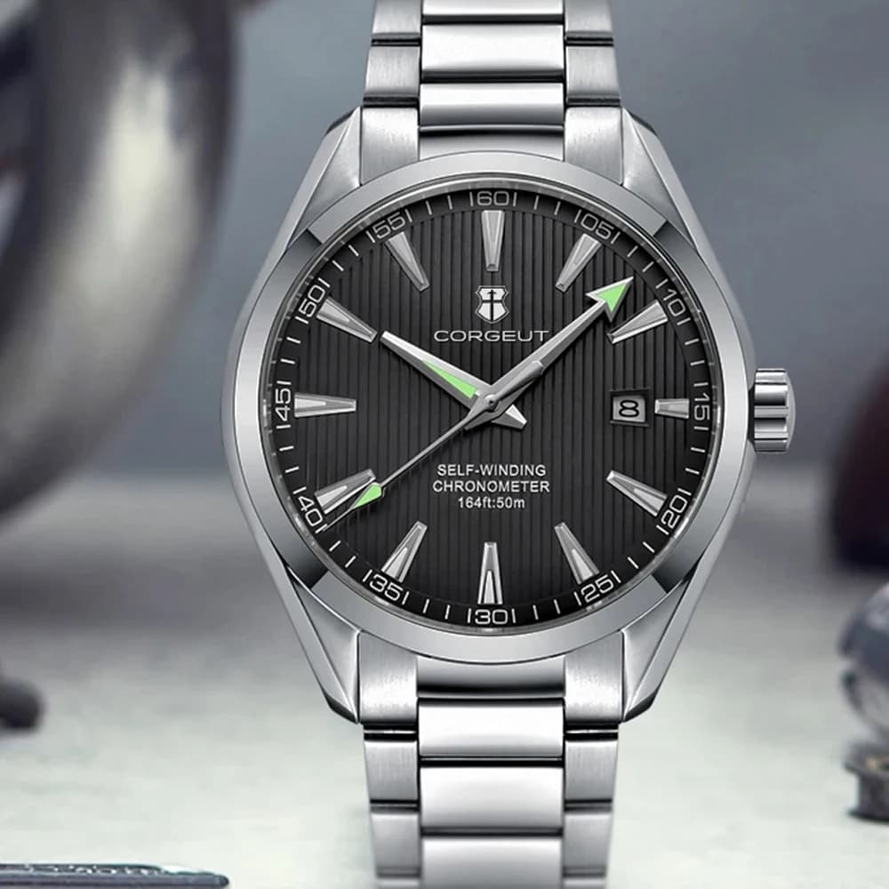 Luxury Corgeut Men Watch 41mm NH35/MIYOTA Automatic Mechanical Wristwatches Sapphire Reloj Steel Band Men's Watch Sport Clock