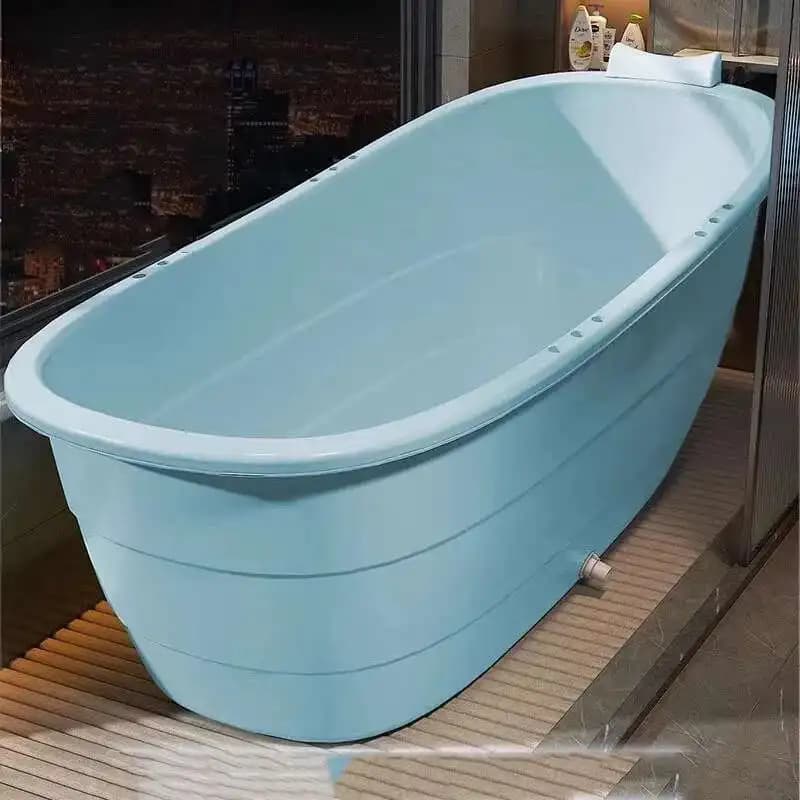 Pieghevole Pieghevole Baignoire vasca da bagno per adulti bagno vasca da bagno mobili gambe in plastica bianco robusto secchiello per adulti Pieghevole