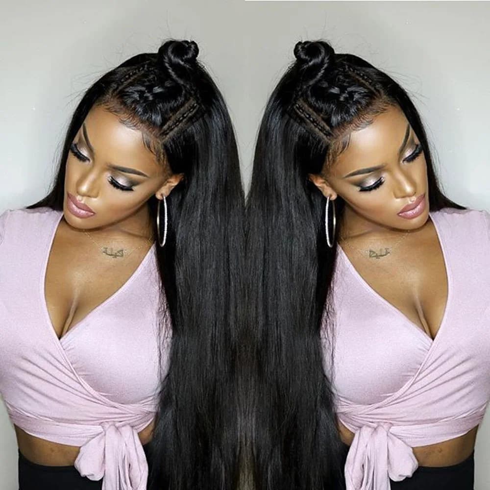 42 Inch Straight 250 Density 13x6 HD Lace Human Hair Wigs For Woman 5x5 HD Lace Closure Wig Sale Pre Plucked With Baby Hair