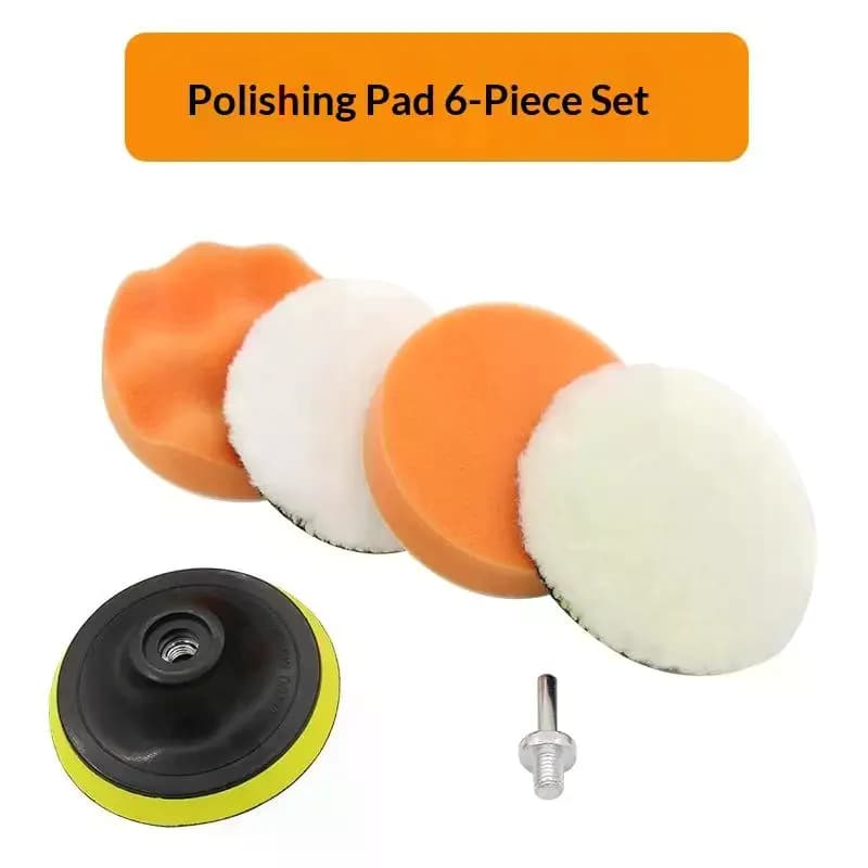 6 pezzi tampone in schiuma kit tampone lucidatrice tamponi di cera 3/4/5/6/7 pollici per rimuovere graffi set di tamponi in spugna per lucidatura auto