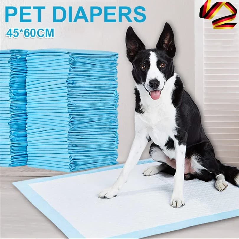 50 Pezzi Pannolini per Animali Domestici 45*60cm Super Assorbenti, Tappetini Igienici Monouso per Addestramento Cani e Gatti