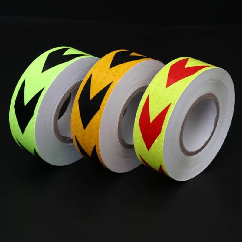 5*300 cm Nastro adesivo riflettente Adesivo Freccia Nastro riflettente Attenzione di sicurezza Avvertimento per camion Moto Bicicletta Car Styling