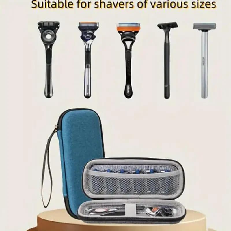 Custodia Portatile per Rasoio, Scatola Rigida in EVA, Organizer per Trimmer e Rasoi, Borsa da Trasporto Multifunzionale da Viaggio per Oneblade