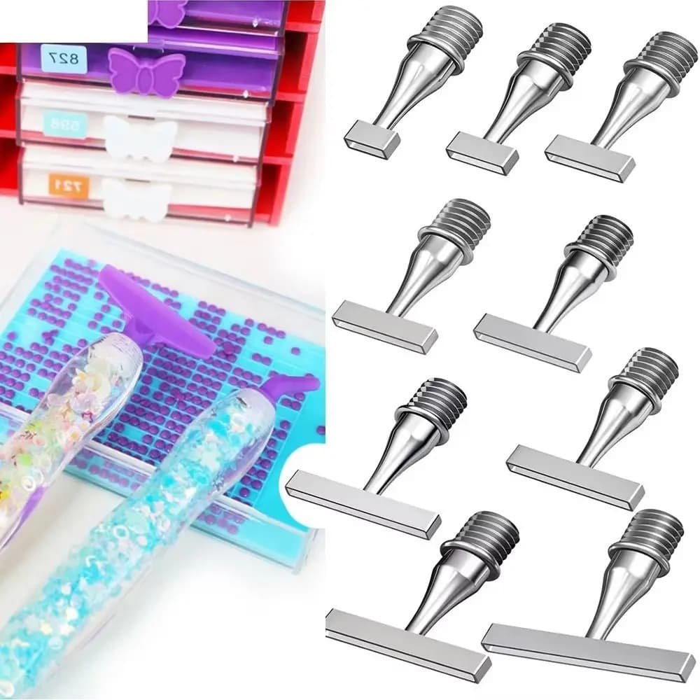 Embroidery New Threaded Bits Accessories Art Pens DIY Craft Point Drill Pens Cross Stitch Accessories Replaceable