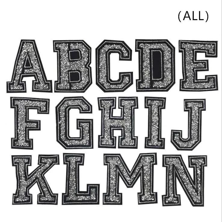 Spedizione Rapida Nuovi Arrivi 10 Pezzi Lettere dell'Alfabeto con Strass, Patch Ricamate, Applicazioni alla Moda per Abbigliamento, Cappelli, Borse, Scarpe, Fai-da-Te