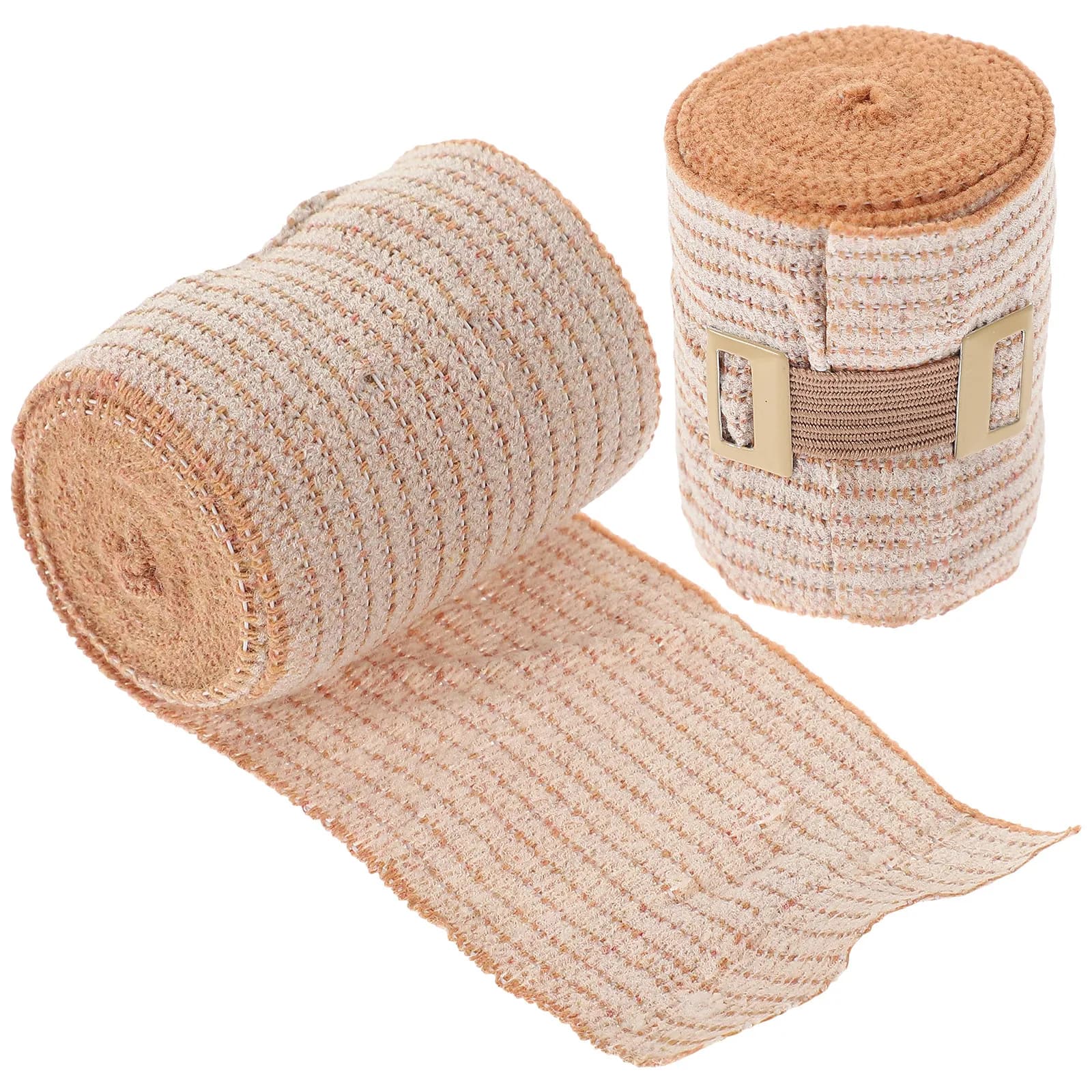 2 Rolls Elastic Bandages Wrap Lightweight Flexible Athletic Wrap for Outdoor Sports Compression Support Ankle Knee