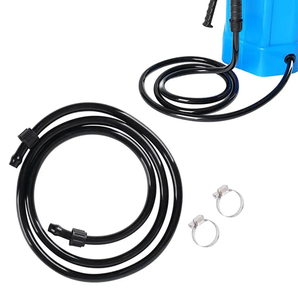 1.2 Meters PVC Replacement Hose for Garden Sprayers with Fixing Clamps Backpack Electric Sprayers 18X1.5mm Threaded Connections