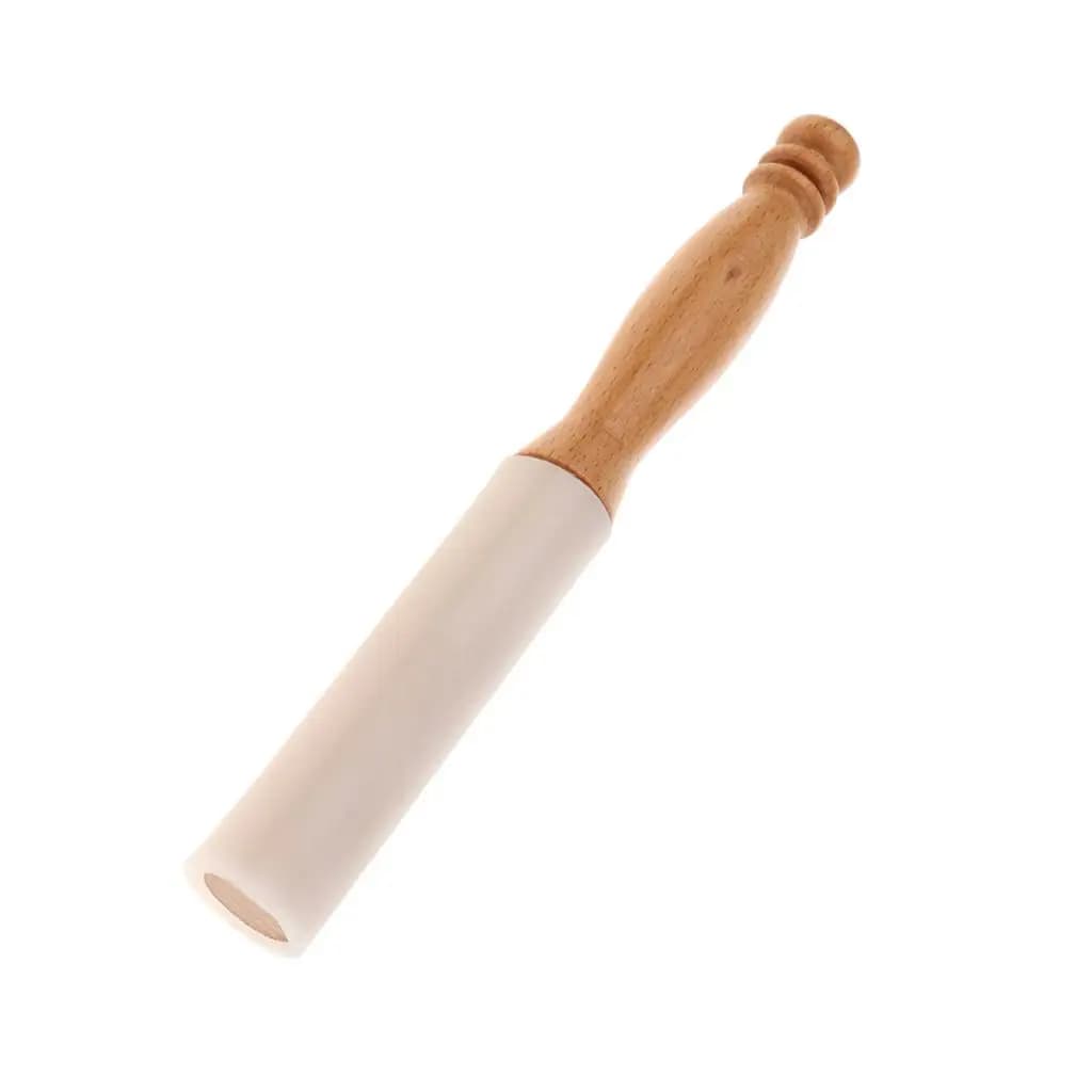 Singing Bowl Exquisite Rubber Mallet Stick Beater Wooden Handle Musical Pyramid Tool for Crystal Singing Bowl Accessories