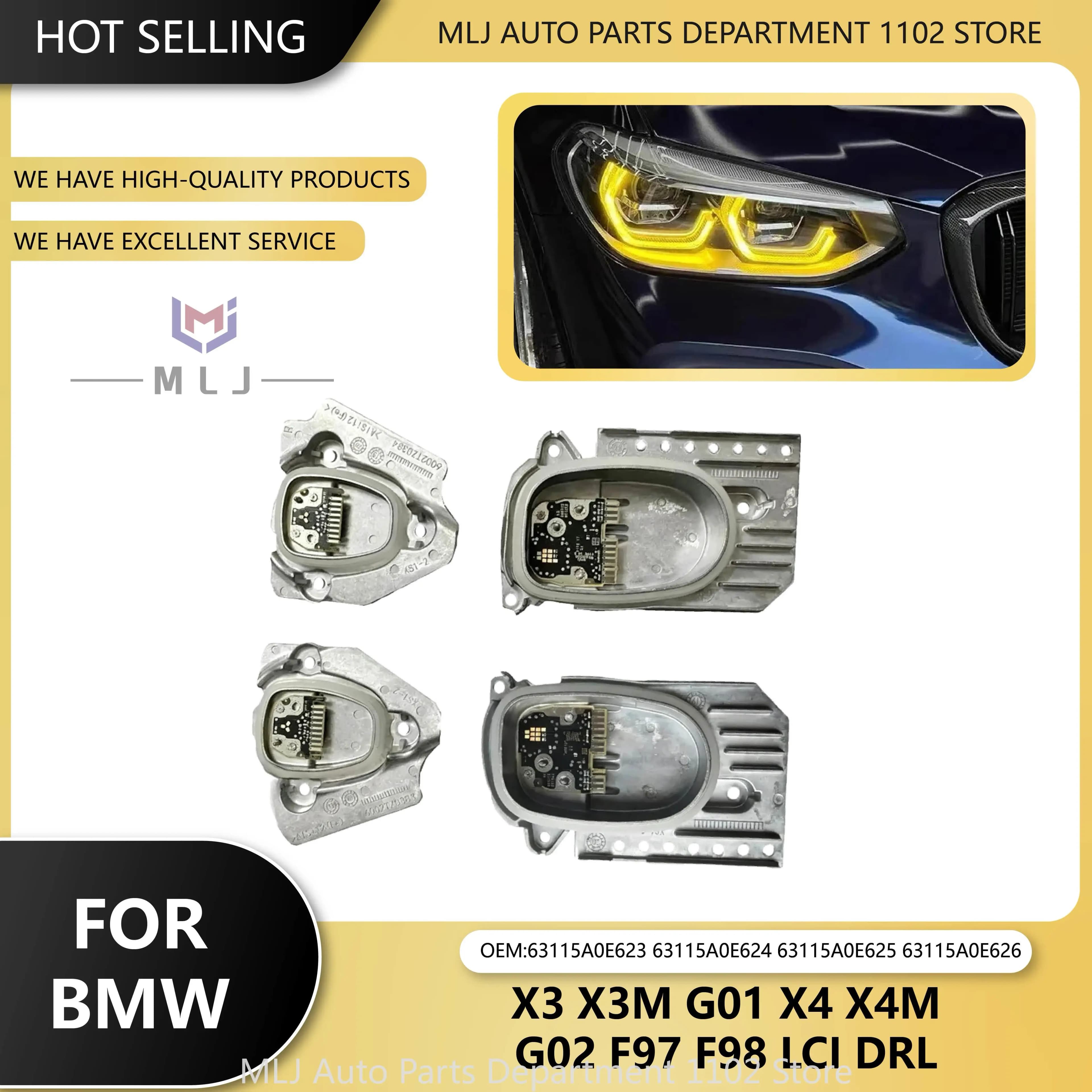 63115A0E623 63115A0E624 63115A0E625 63115A0E626 For BMW X3 X4 G08 Headlight LED Yellow Light DRL Turn Signal Module Angel Eye
