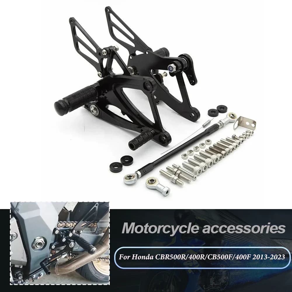 Per Honda CBR500R CBR400R CB500F CB400F 2013-2021 2022 2023 Pedane Posteriori Regolabili in Alluminio per Moto