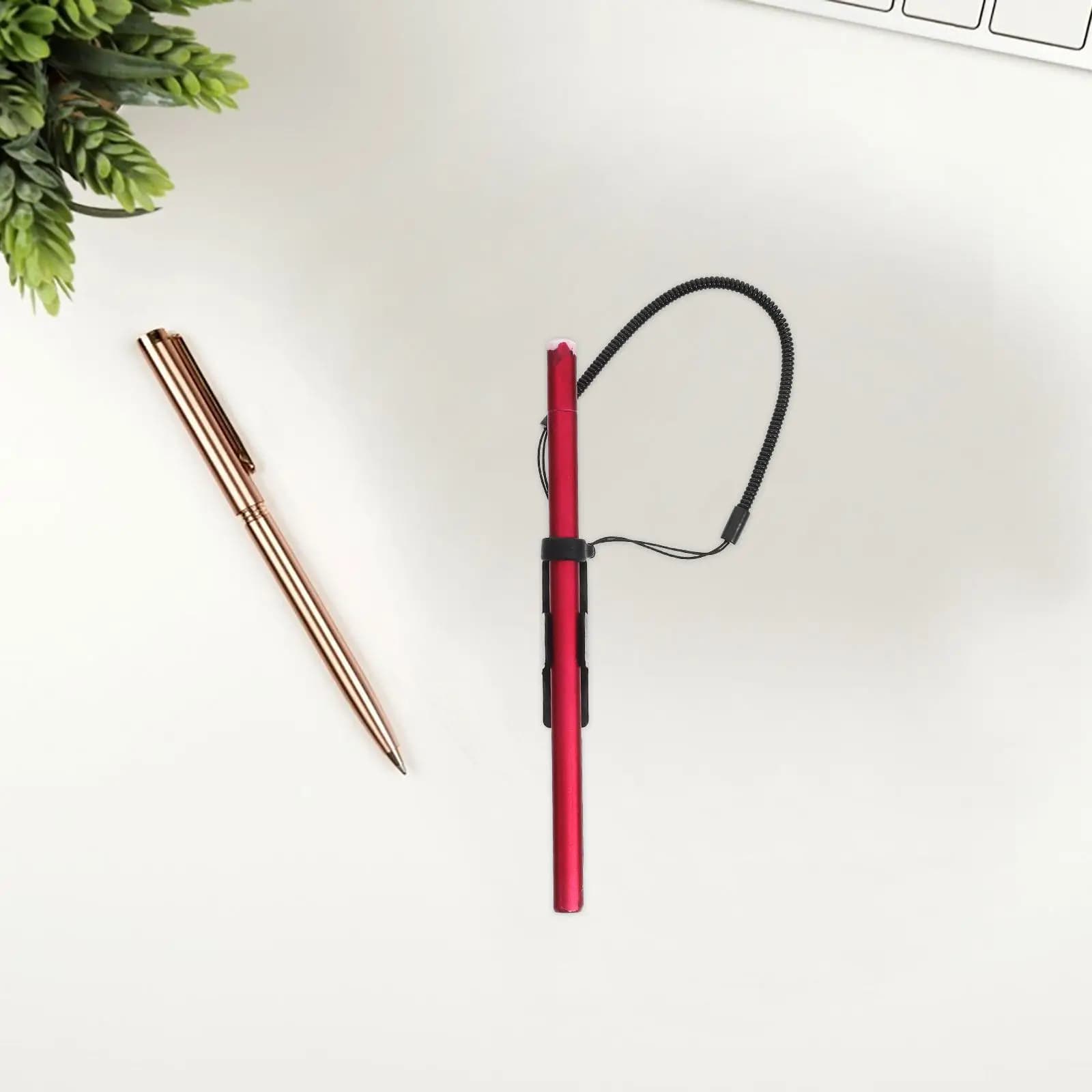 2 Pezzi Cinghia Elastica Nera per Penna, Laccetto Retrattile a Molla per Tablet, Supporto Stilo Anti-Smarrimento, Cordino per Penna da Disegno, Corda per Clipboard