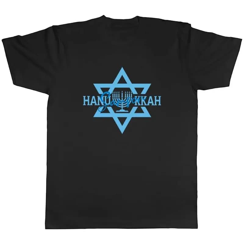 Regalo personalizzato per maglietta unisex da uomo con candela Hanukkah