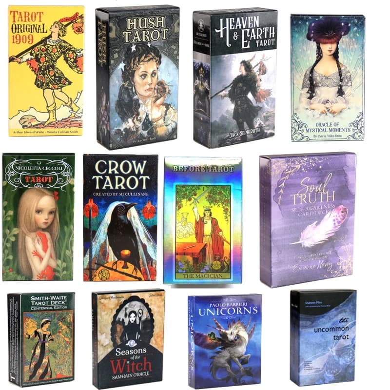 Tarocchi oracolo carta misteriosa divinazione fumetti Tarocchi gioco di carte ragazza femminile gioco da tavolo carte da gioco inglesi con guida PDF
