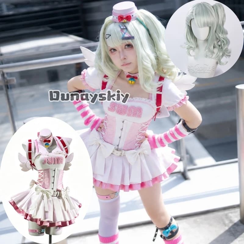 Sunna Cosplay Costume KFC Uniform Pink Halloween Carnival Party Christmas Play Role Clothes Clothing Game ​Zenless Zone Zero
