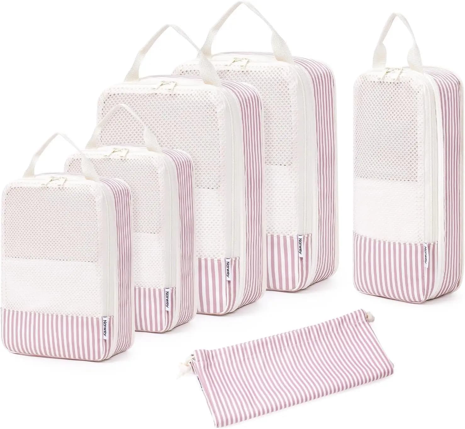 Set di Cubi Comprimibili per Viaggio, per Zaini, Valigie e Borse da Viaggio