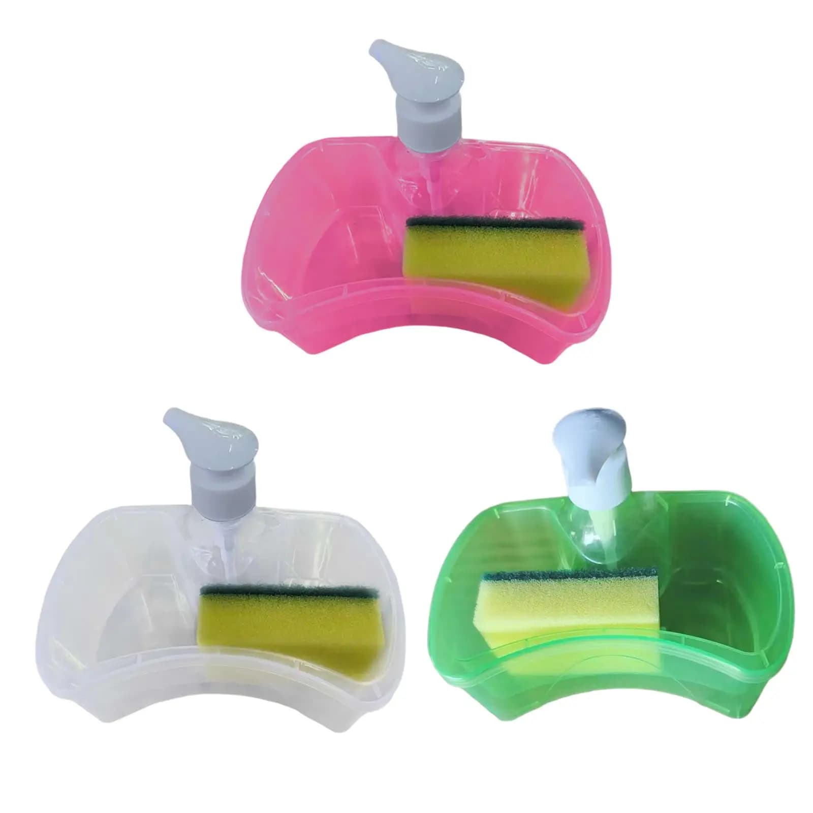 Set dispenser di sapone e spugna 2 in 1 Pratico dispenser di sapone per piatti per hotel