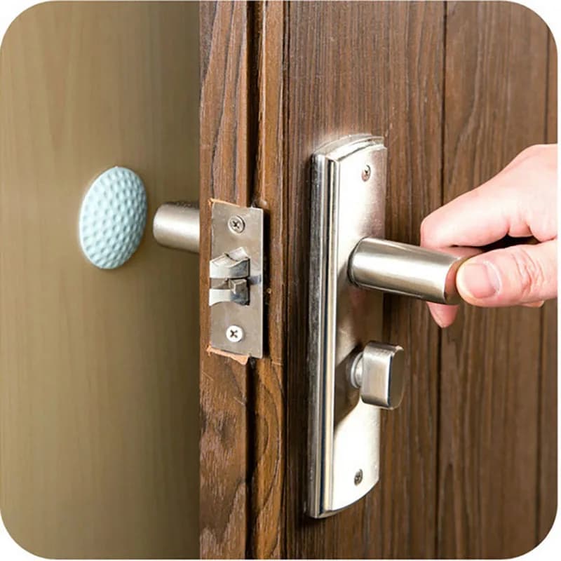 Set di 3 Protezioni Adesive in Gomma per Porte, Ammortizzatori per Maniglie, Paracolpi per Pareti, Silenziosi, Accessori Decorativi per la Casa