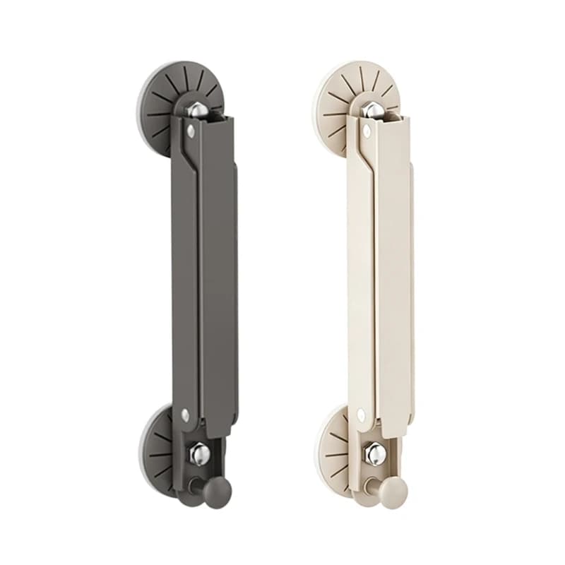 Hanging Clothes Rack No Drill Laundry Drying Rack Suction Cup Folding Clothes Hanger For Metal Wall Camping Trailer Boat Travel