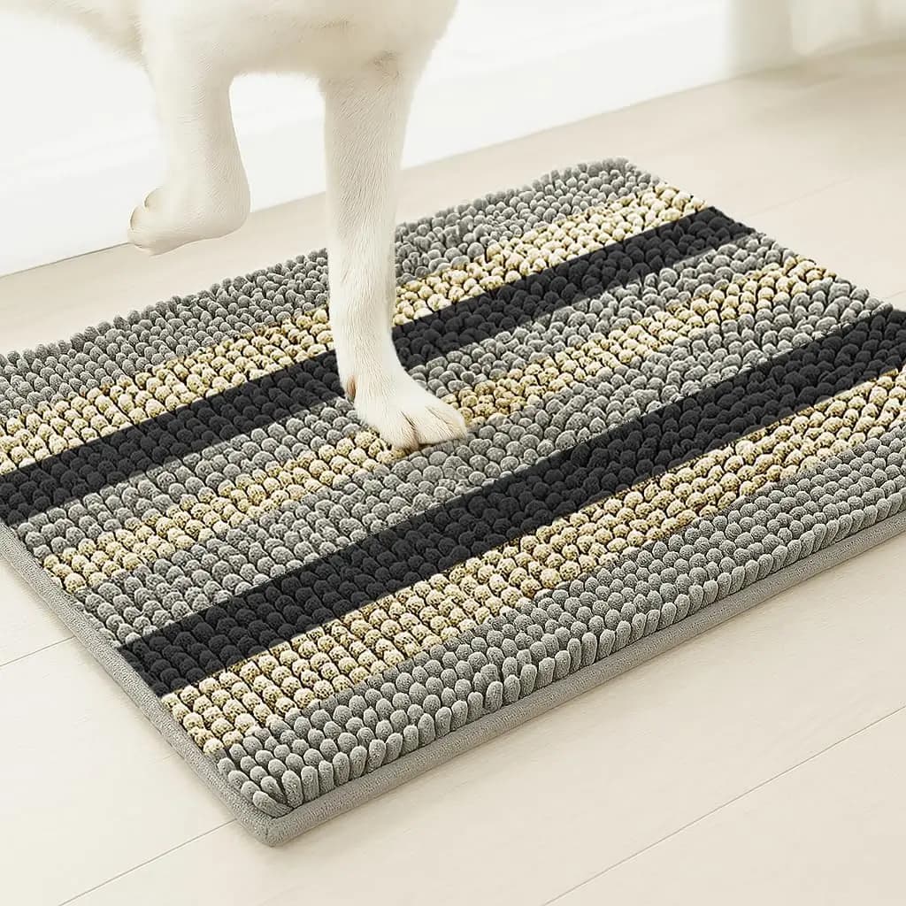 Super Absorbent Cane Belt with Fangose Zamps - Anti-slip, Washable in Washing Machine, Interior Entry Mat, Rapid Drying Mat for Domestic Animals